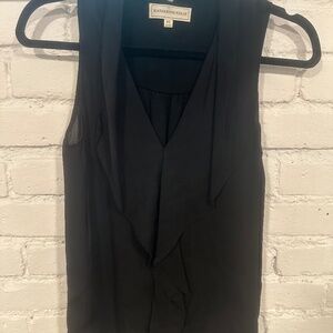 Black Sleeveless Work Top